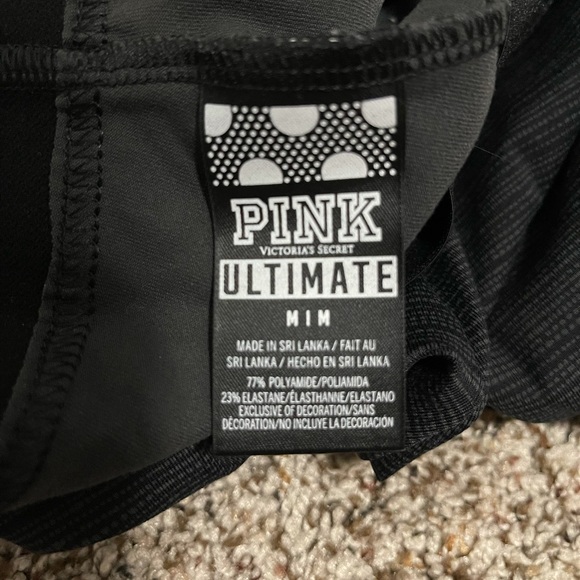 Victoria's Secret Pink Crop Leggings Black - Picture 3 of 4
